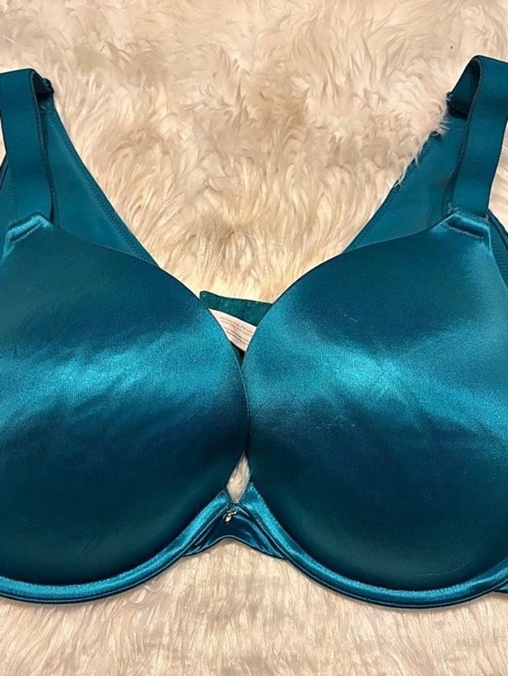 Cacique Satin Underwire Bra in teal 40d